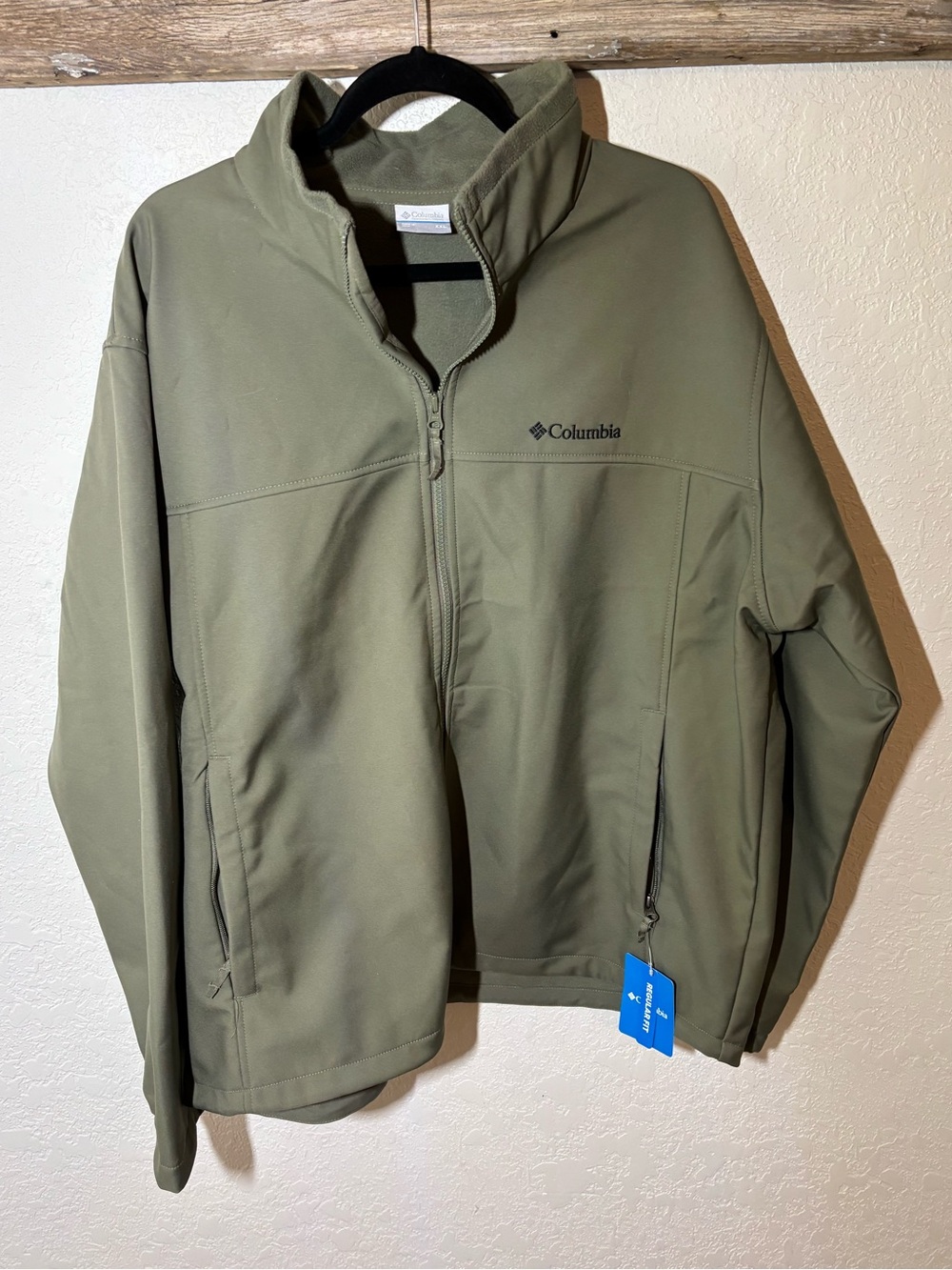 Columbia Olive Green Softshell Jacket, Size 2X